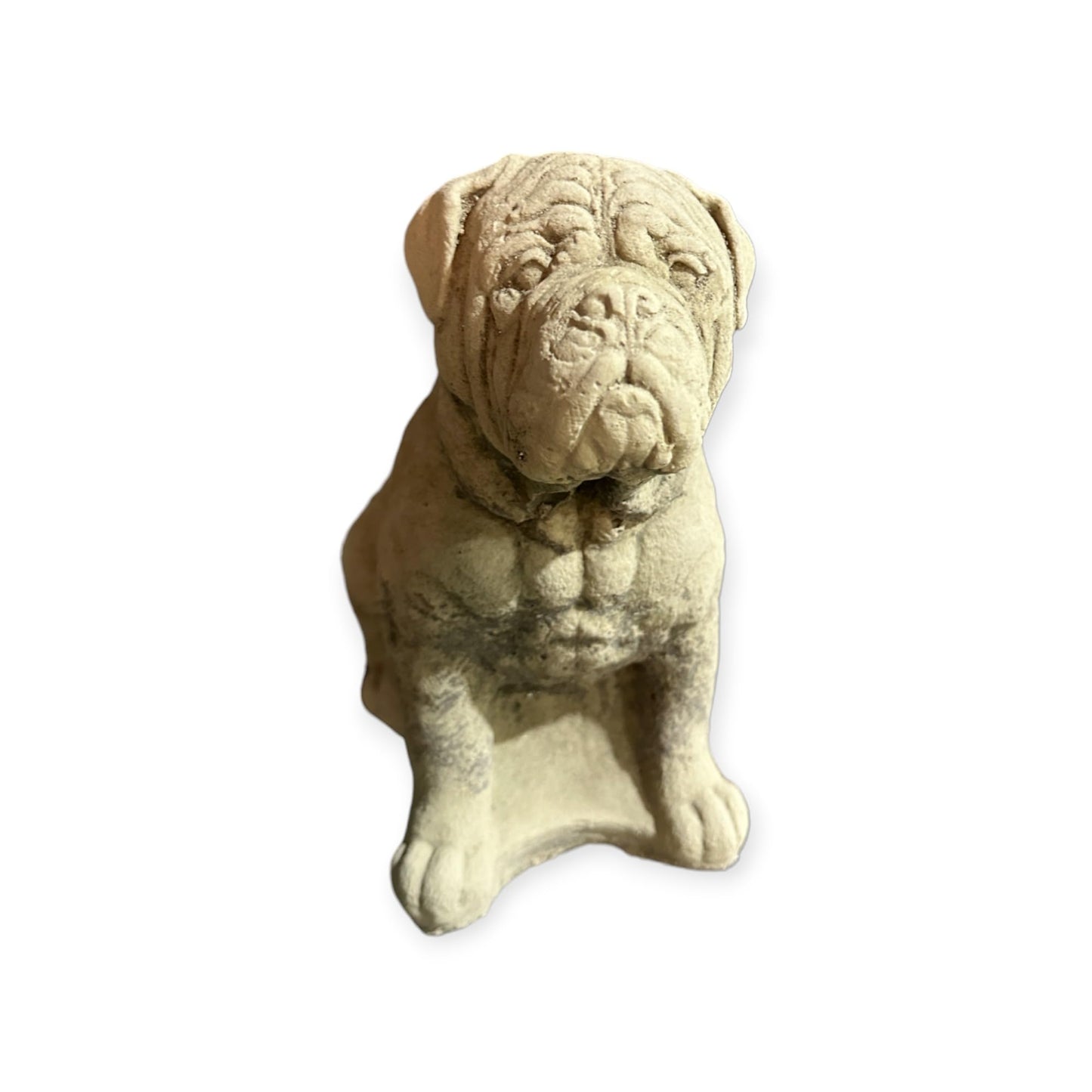 Bordeauxdogge Steinfigur: Massiver Steinguss, 5kg, 24x24x13 cm, Frostsicher