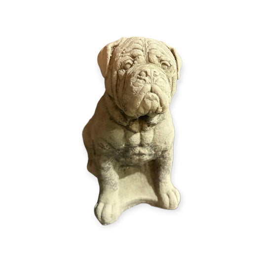 Bordeauxdogge Steinfigur: Massiver Steinguss, 5kg, 24x24x13 cm, Frostsicher