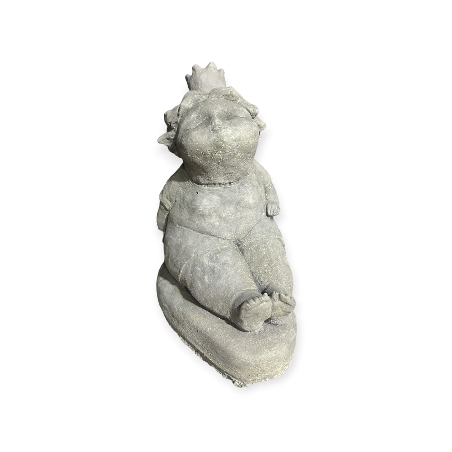 Elegante Ballerina Skulptur mit Krone, Natur unbemalt - Handgefertigt in Deutschland Maße H/B/T in cm 24/14/19 Frostsicher Hingucker in jedem Garten