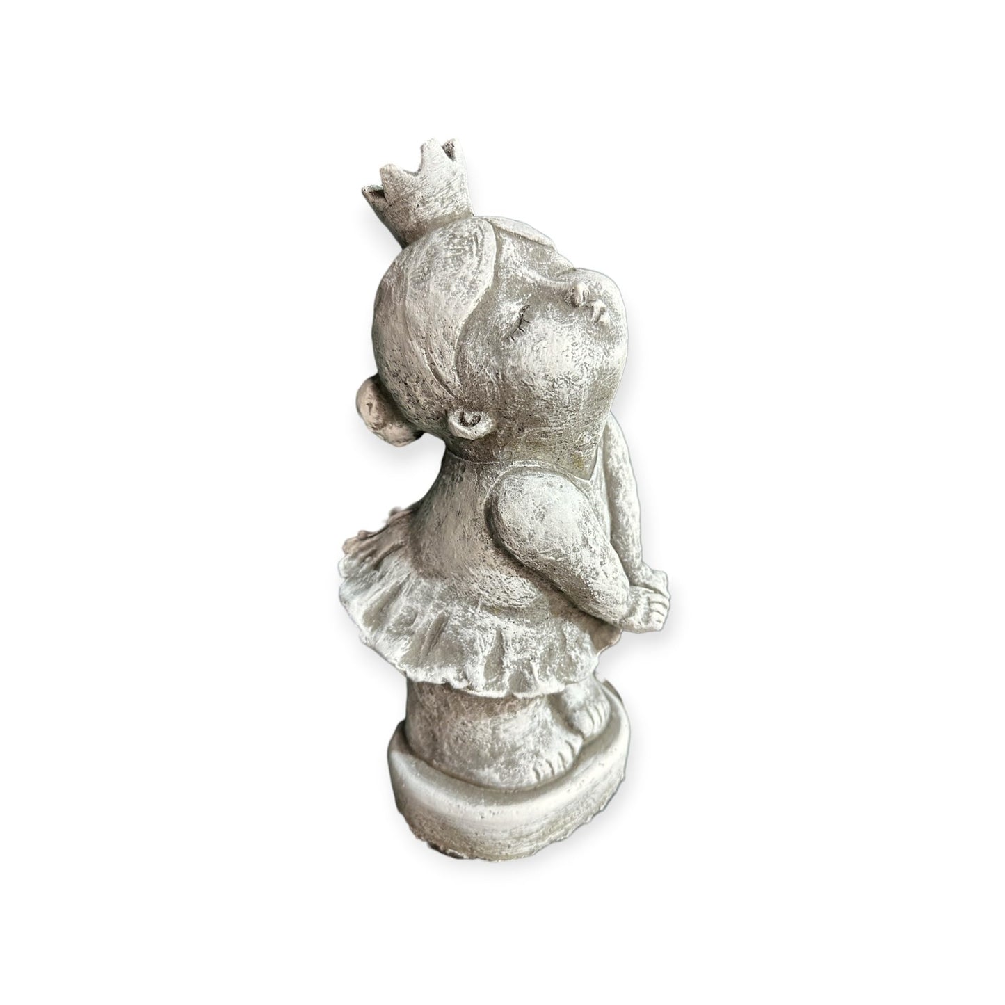 Elegante Frostbeständige Ballerina Skulptur mit Goldener Krone H/B/T in cm 29/14/14 ca. 4kg schwer - Handgefertigt in Deutschland