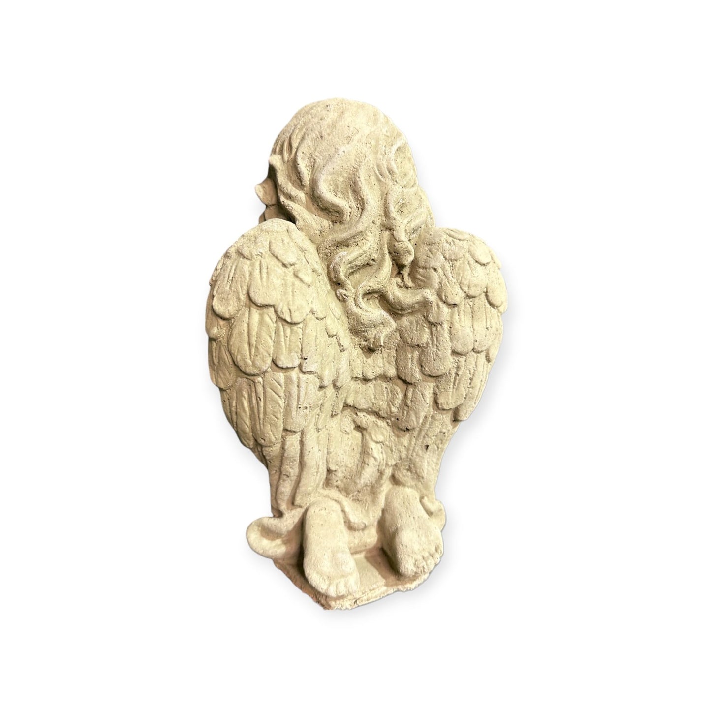 Kleiner Engel knieend - Steinfigur aus hochwertigem Steinguss (Beton)