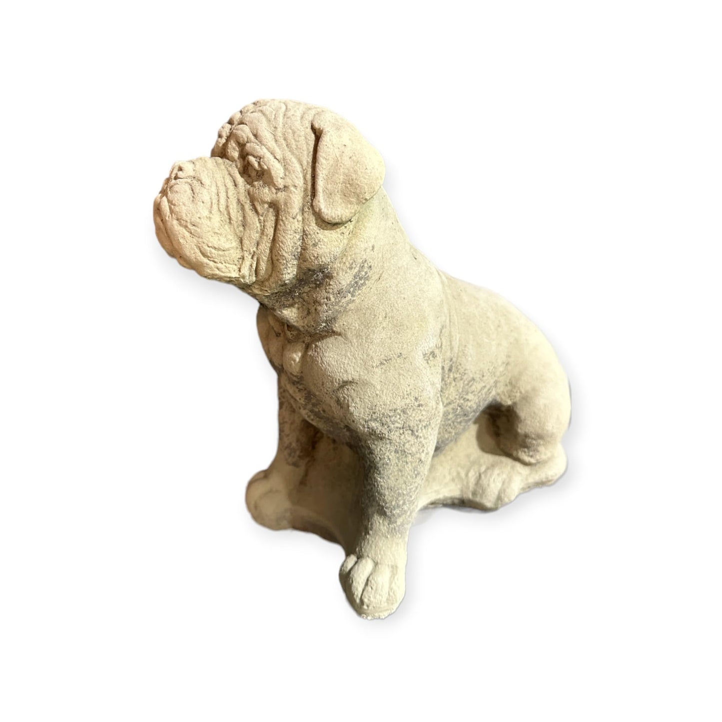 Bordeauxdogge Steinfigur: Massiver Steinguss, 5kg, 24x24x13 cm, Frostsicher