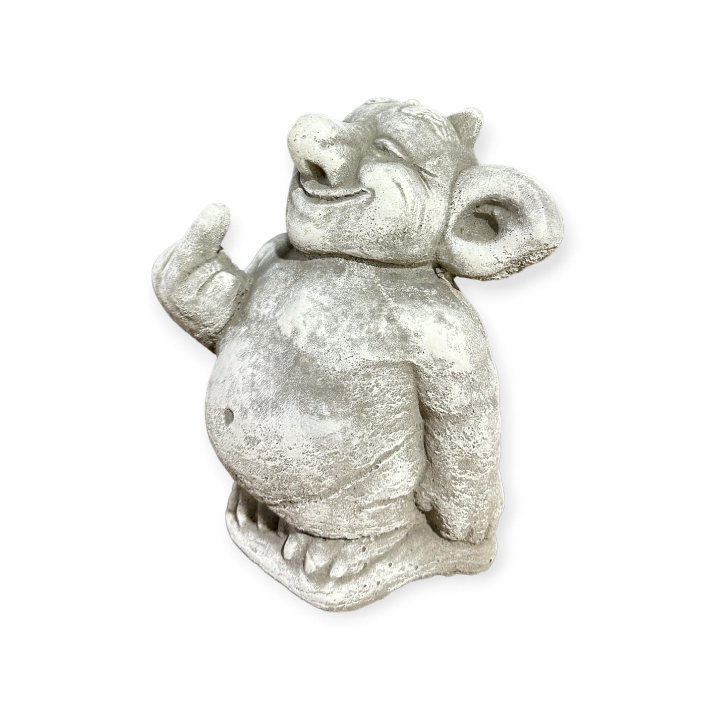 Frecher Gnom Stinkefinger - Handgefertigte, Frostsichere Beton-Steinfigur aus Deutscher Produktion - 24/16/16 cm, Ca. 4,5 kg