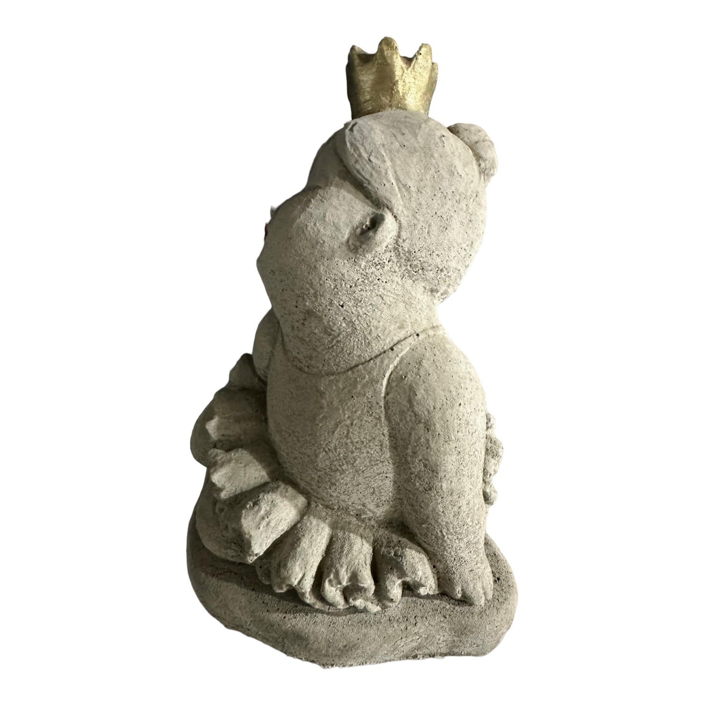 Elegante Frostbeständige Ballerina Skulptur mit Goldener Krone - Handgefertigt in Deutschland Steinfigur aus massivem Steinguss