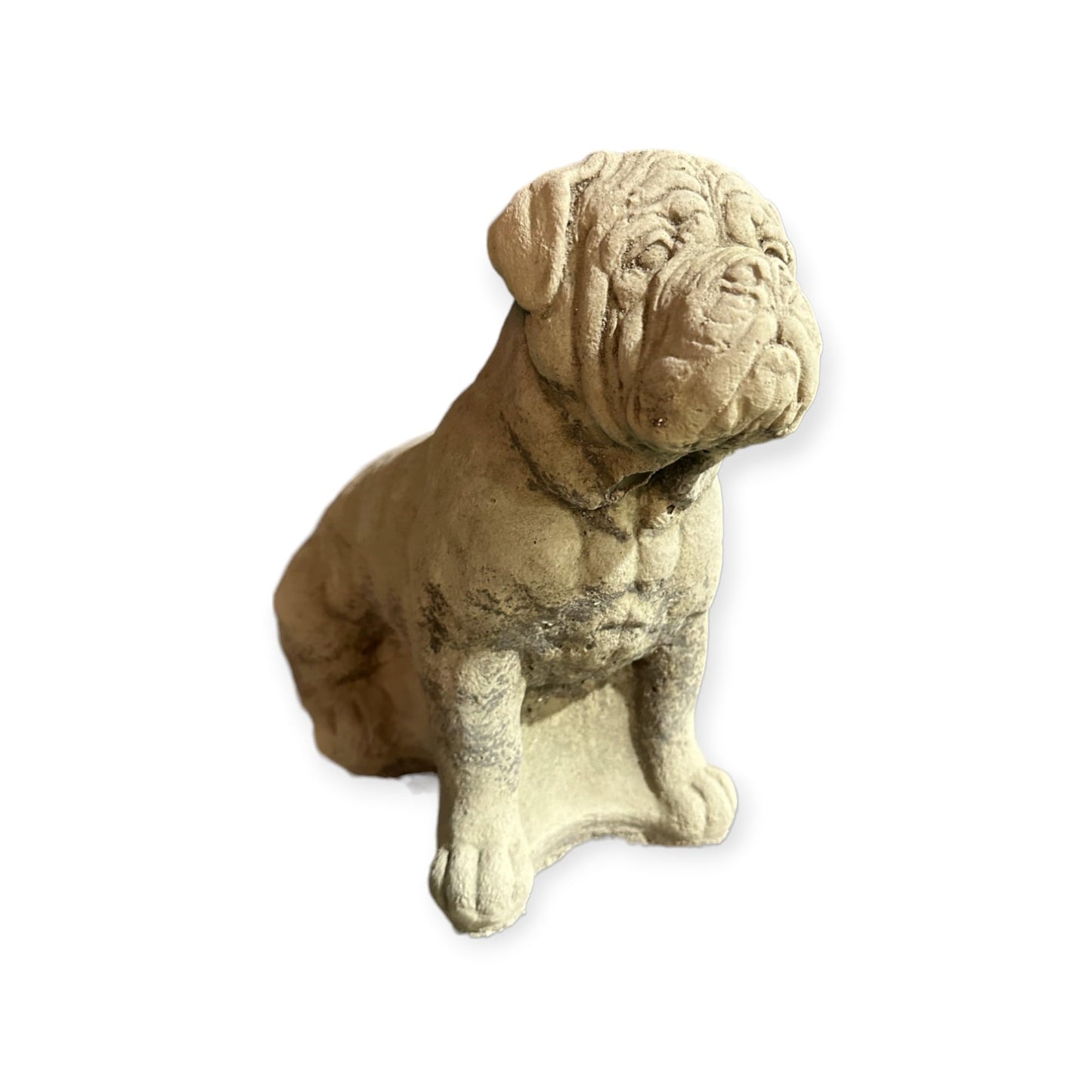 Bordeauxdogge Steinfigur: Massiver Steinguss, 5kg, 24x24x13 cm, Frostsicher