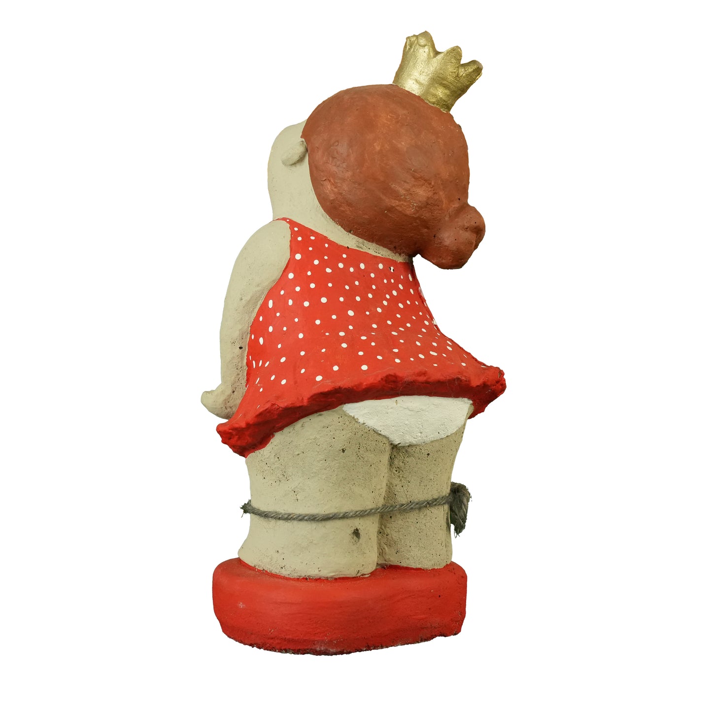 Stehende Prinzessin – handbemalte Gartenfigur mit goldener Krone