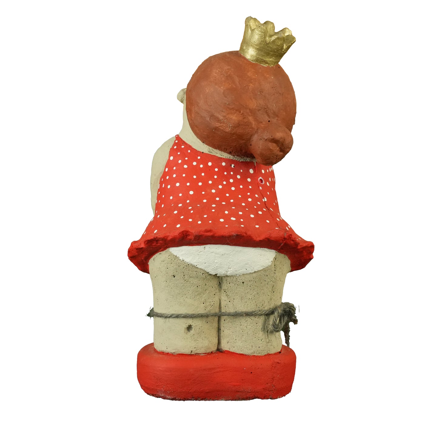 Stehende Prinzessin – handbemalte Gartenfigur mit goldener Krone