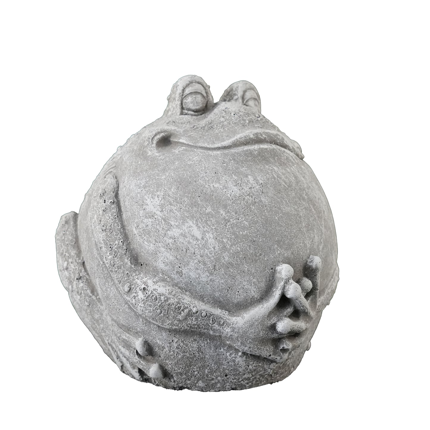 Kugelfrosch Fred – gemütliche Gartenfigur aus Steinguss