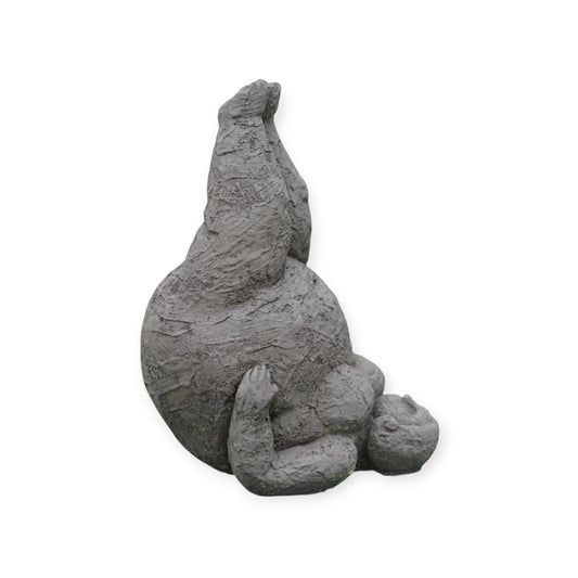 Yoga-Dame Steinfigur Kerzenhaltung – Frostfeste Gartendeko – Handgefertigt – Wetterfeste Yoga-Deko Kerzenpose – Made in Germany