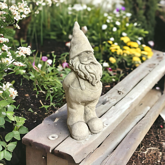 Frostsicherer Gartenzwerg - Handgefertigt in Deutschland - H 43cm x B 15cm x T 15cm
