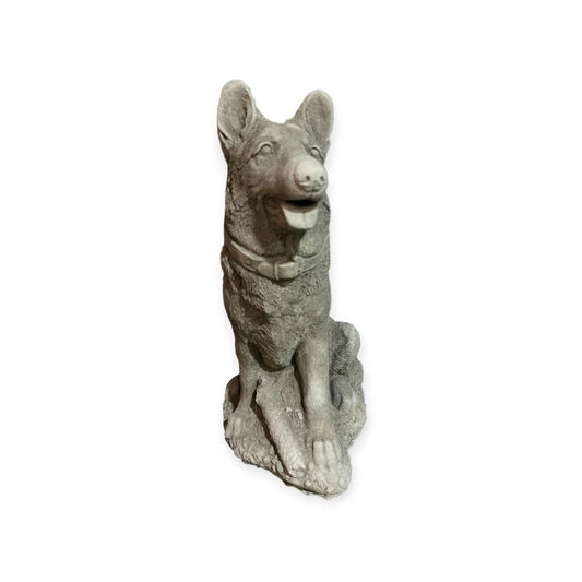 Imposante Steinfigur Deutscher Schäferhund: 15kg, 42x20x29 cm, Frostsicher, Witterungsbeständig
