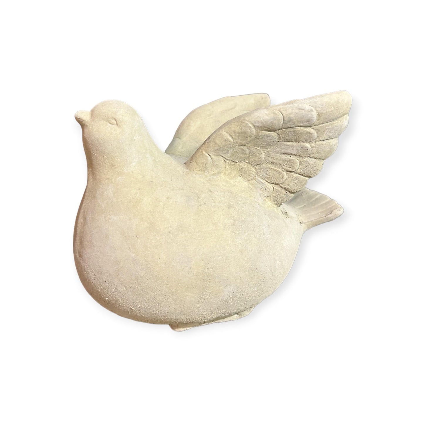 Steinfigur Dicke Taube - Massiver Steinguss, Frost- & Witterungsbeständig - H 18cm B 14cm T 23cm