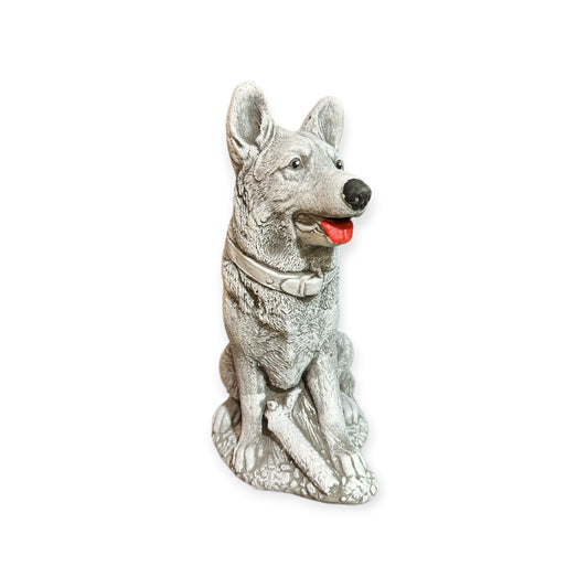 Imposante Steinfigur Deutscher Schäferhund: 15kg, 42x20x29 cm, Frostsicher, Witterungsbeständig, Haus und Garten