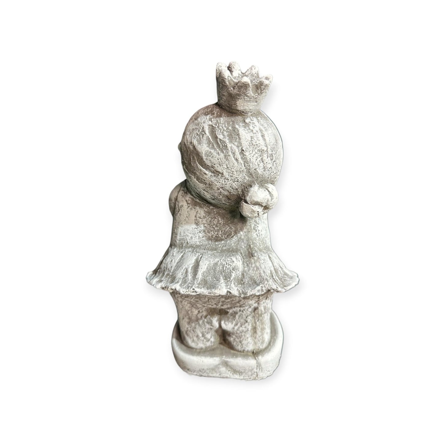 Elegante Frostbeständige Ballerina Skulptur mit Goldener Krone H/B/T in cm 29/14/14 ca. 4kg schwer - Handgefertigt in Deutschland