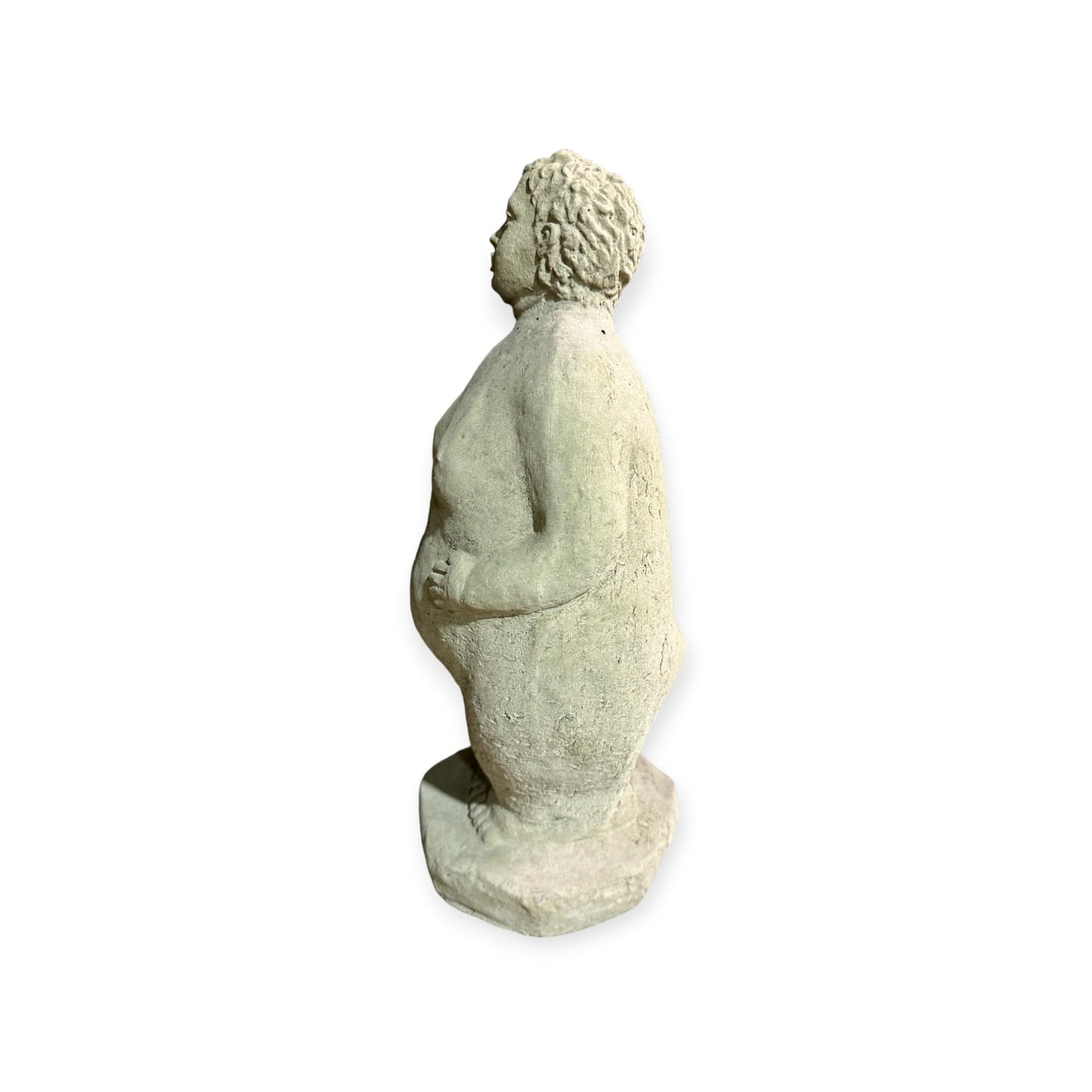 Steinfigur Dicke Dame stehend - Aus frostsicherem Steinguss (Höhe 32cm / Breite 14cm / Tiefe 11cm)