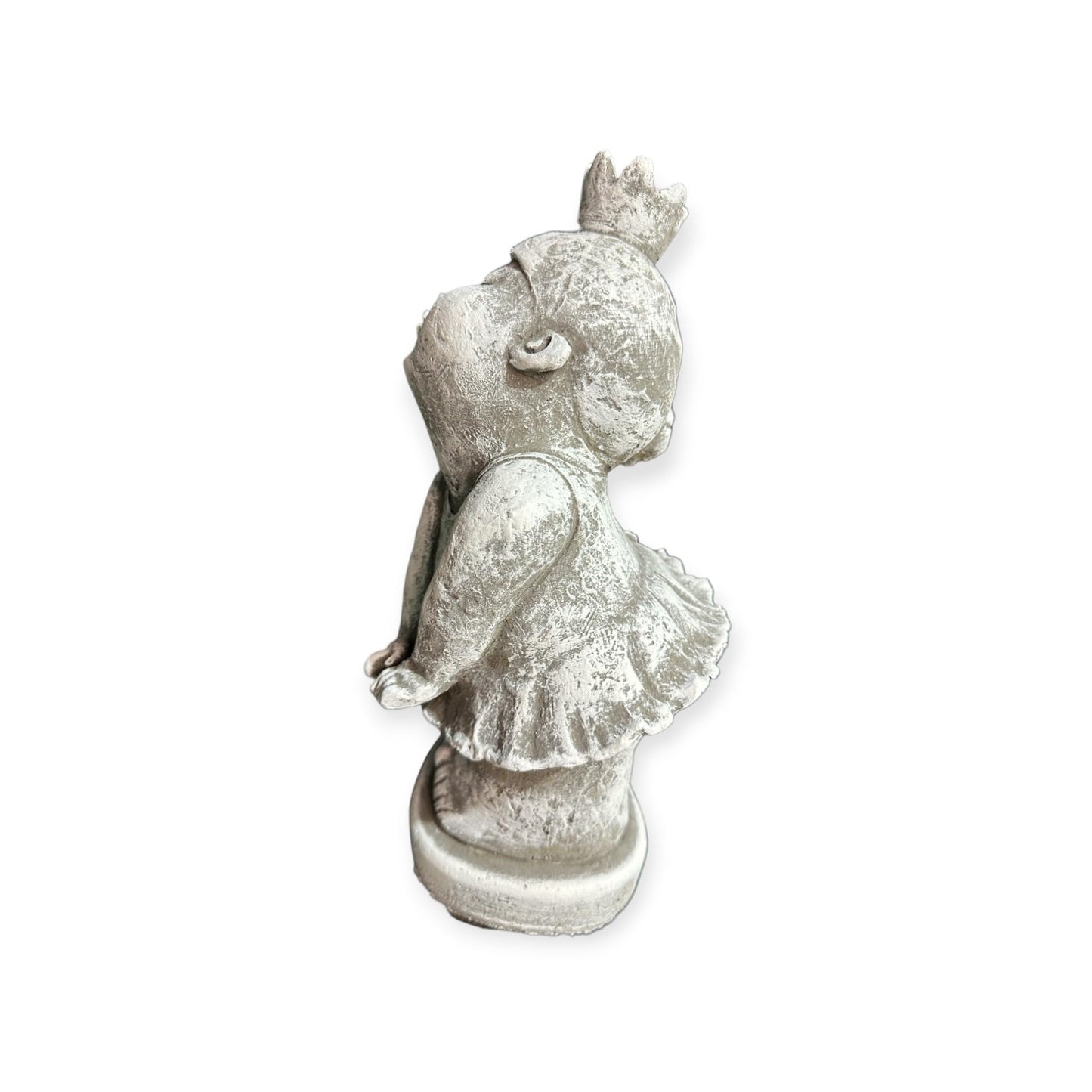 Elegante Frostbeständige Ballerina Skulptur mit Goldener Krone H/B/T in cm 29/14/14 ca. 4kg schwer - Handgefertigt in Deutschland